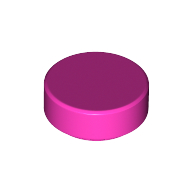 Lego Tile Round 1 x 1 / Dark Pink