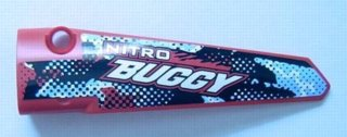 Lego Technic, Panel Fairing # 5 Long Smooth, Side A with 'NITRO BUGGY' Pattern (Sticker) - Set 8048