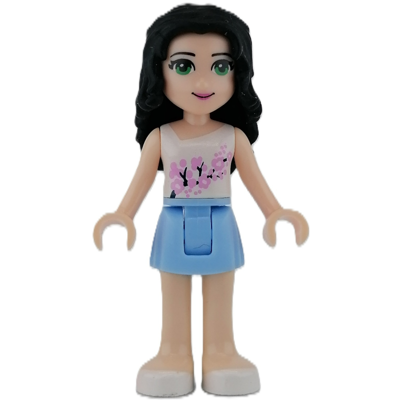 Lego Emma - White Top, Bright Light Blue Skirt