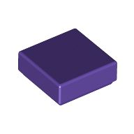 Lego Tile 1 x 1 with Groove / Dark Purple