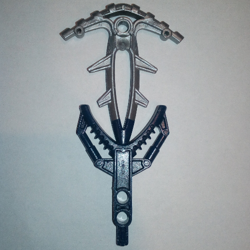 Lego Large Figure Weapon Hordika Fin Barb with Flat Silver Flexible End