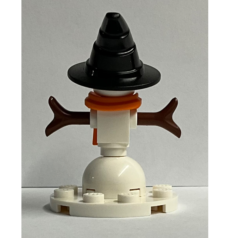 Lego Snowman - Orange Scarf, Witch Hat