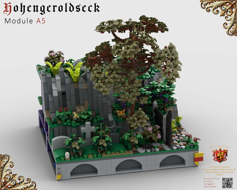 Lego A5 Castle Hohengeroldseck - Landscape & graveyard (Castle Part 1)