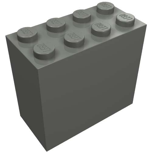 Lego Brick 2 x 4 x 3 / Dark Bluish Gray