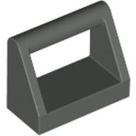 Lego Tile Special 1 x 2 with Handle / Dark Gray
