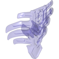 Lego Large Figure Torso Cover, Armour, Ribbed / Trans-Purple