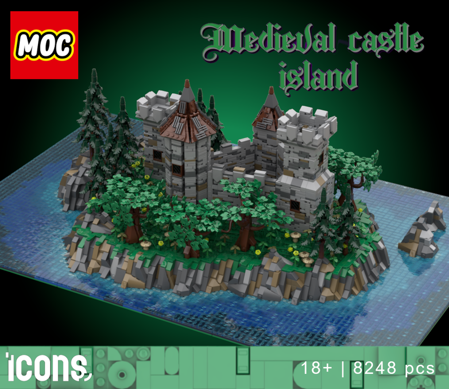 Lego Medieval castle island