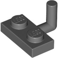 Lego Plate Special 1 x 2 with Bar Up [Horizontal Arm 6mm] / Dark Bluish Gray