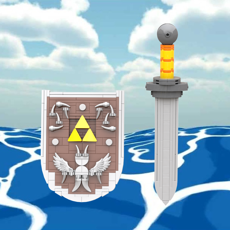 Lego Zelda MOC: Hero's Sword & Hero's Shield (Wind Waker)