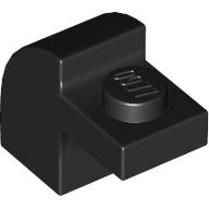 Lego Brick Curved 1 x 2 x 1 1/3 with Curved Top / Black