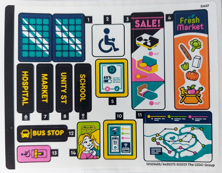 Lego Sticker Sheet for Set 41759-1
