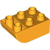 Lego Duplo Brick 2 x 3 with Curved Bottom / Bright Light Orange
