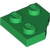 Lego Wedge Plate 2 x 2 Cut Corner / Green