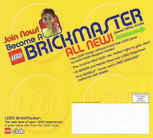 Lego 2004 Insert - LEGO Club - BrickMaster