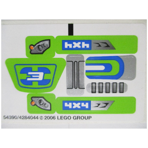 Lego Sticker Sheet for Set 8663-1, Sheet 2 for Set 6111-1 / [No Color/Any Color]