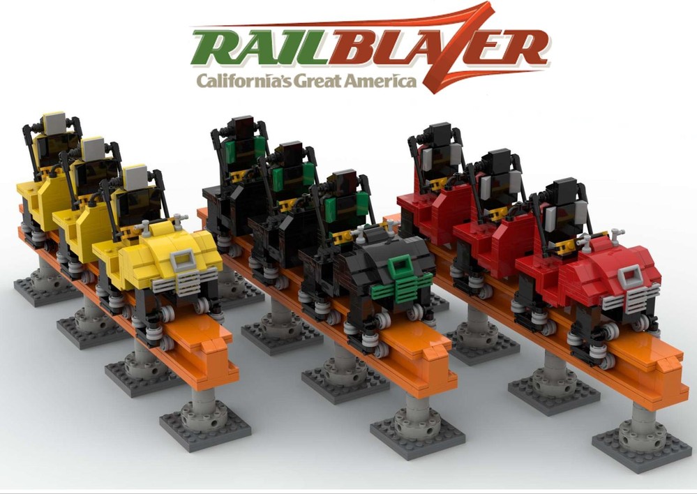 Lego Roller coaster - RAILBLAZER - California's Great America