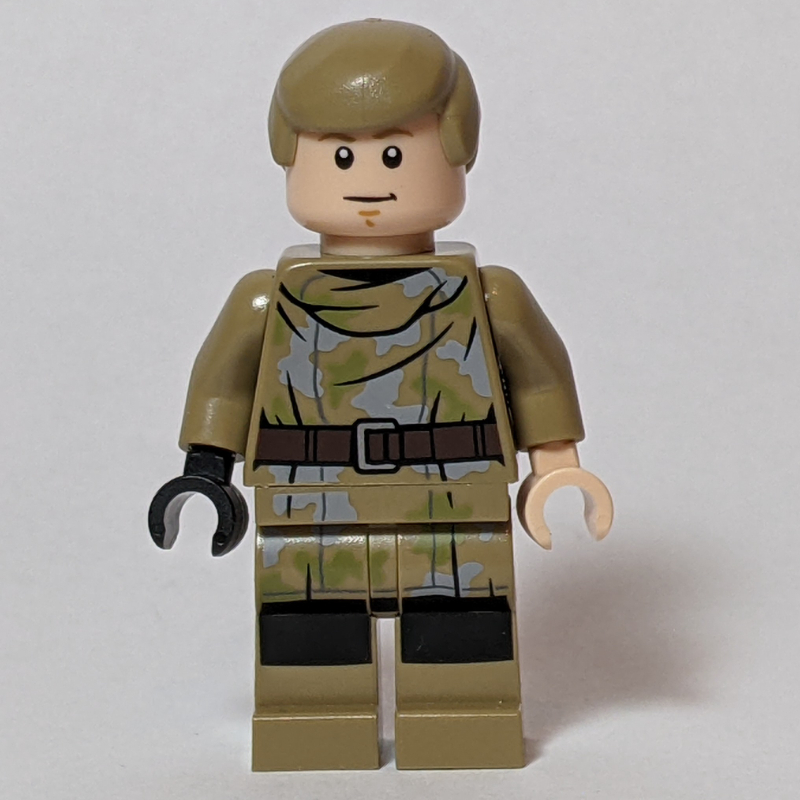 Lego Luke Skywalker - Dark Tan Endor Outfit, Dark Tan Hair