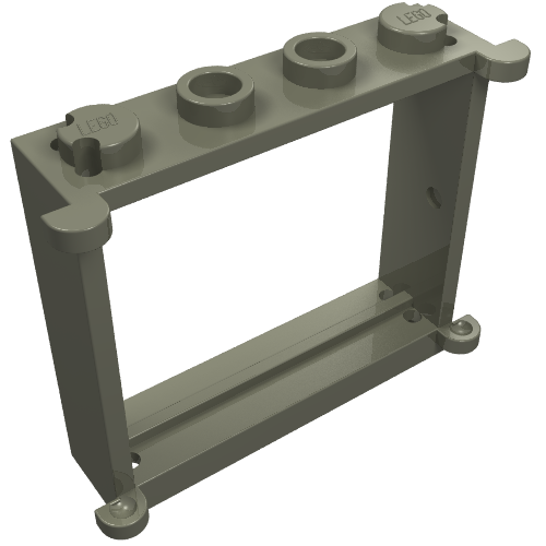 Lego Window 1 x 4 x 3 / Dark Gray