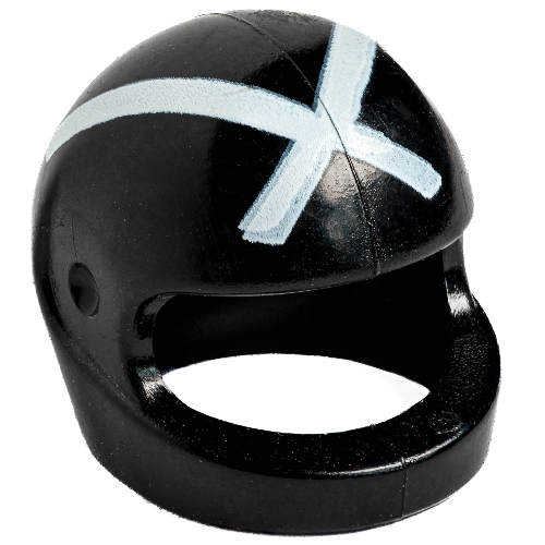 Lego Helmet, Standard with White 'X' Print
