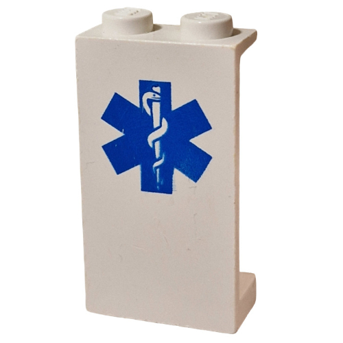 Lego Panel 1 x 2 x 3 with Star of Life Print