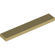 Lego Tile 1 x 6 with Groove / Tan
