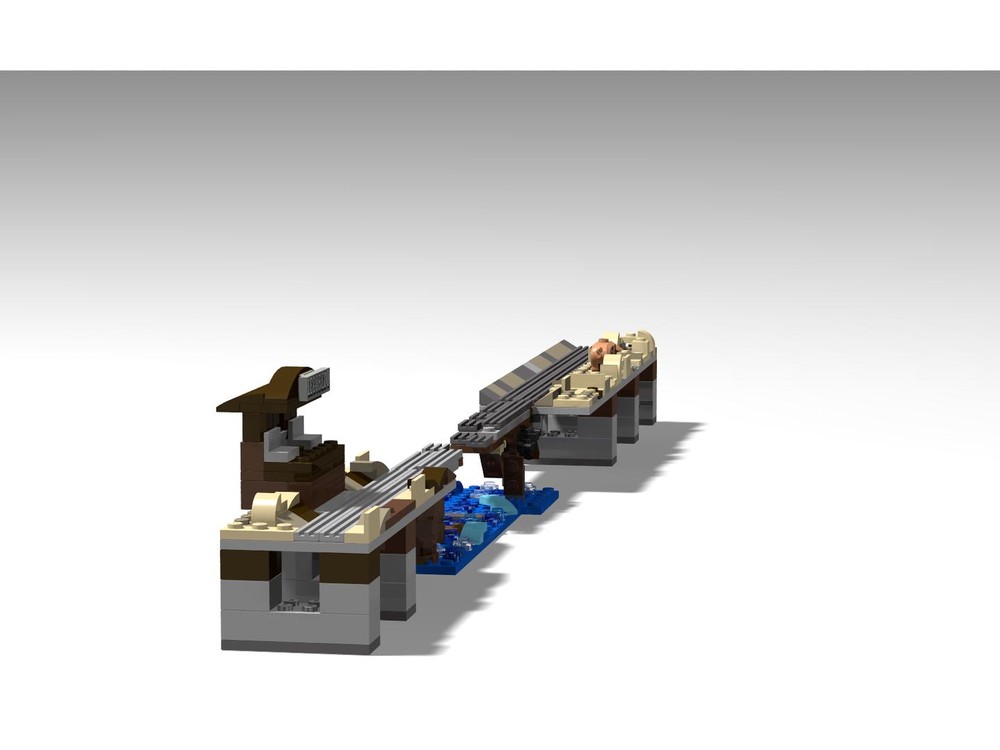 Lego western train landscape