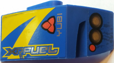 Lego Technic, Panel Car Mudguard Right with 'XRFUEL', 'YUBI', Headlights and Turning Signal Pattern (Stickers) - Set 8494