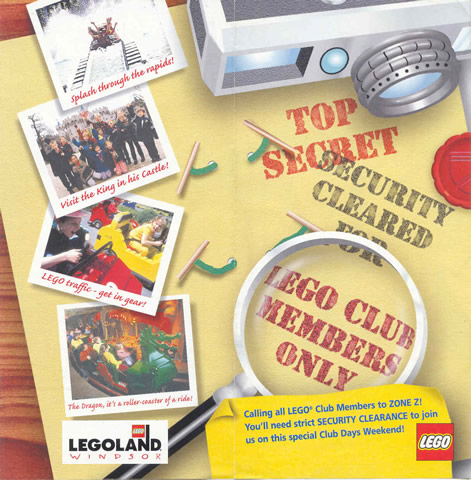 Lego 1998 Insert - World Club - UK (Legoland Windsor)