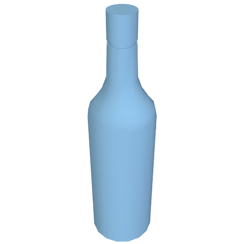 Lego Belville / Scala, Food, Bottle Wine / Medium Blue