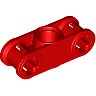 Lego Technic Axle and Pin Connector Perpendicular 3L with Centre Pin Hole / Red