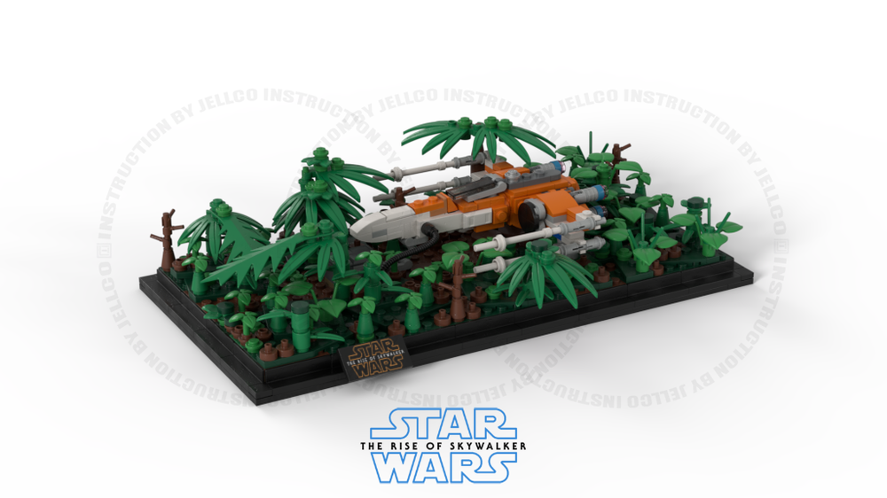 Lego Micro Diorama : Episode 9 AJAN KLOSS Base T-70 Starfighter