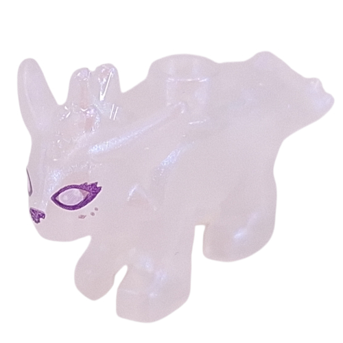 Lego Creature, Treasure Creature with Dark Purple/Silver Eyes Print / Opal Trans-Clear