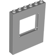 Lego Panel 1 x 6 x 6 with Window / Light Bluish Gray