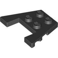 Lego Wedge Plate 3 x 4 with Stud Notches [Reinforced Underside] / Black