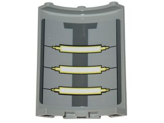 Lego Cylinder Quarter 4 x 4 x 6 with SW Naboo Reactor Shaft Pattern on Inside (Sticker) - Set 75169