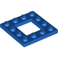 Lego Plate Special 4 x 4 with 2 x 2 Opening / Blue