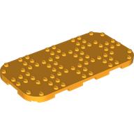 Lego Plate Round Corners 8 x 16 x 2/3 Circle with Reduced Knobs / Bright Light Orange