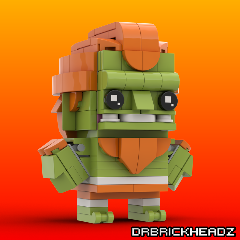 Lego Blanka (Street FIghter II) Custom Brickheadz
