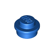 Lego Plate Round 1 x 1 with Solid Stud / Blue