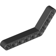 Lego Technic Beam 1 x 9 Bent (6 - 4) Thick / Black