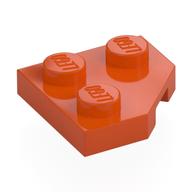 Lego Wedge Plate 2 x 2 Cut Corner / Reddish Orange