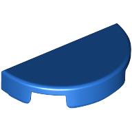 Lego Tile Round 1 x 2 Half Circle / Blue