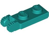 Lego Hinge Plate 1 x 2 Locking with 2 Fingers on End / Dark Turquoise