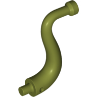 Lego Animal Body Part / Plant, Tail / Trunk / Tentacle / Tongue / Vine / Tree Branch (Long Tip) / Olive Green