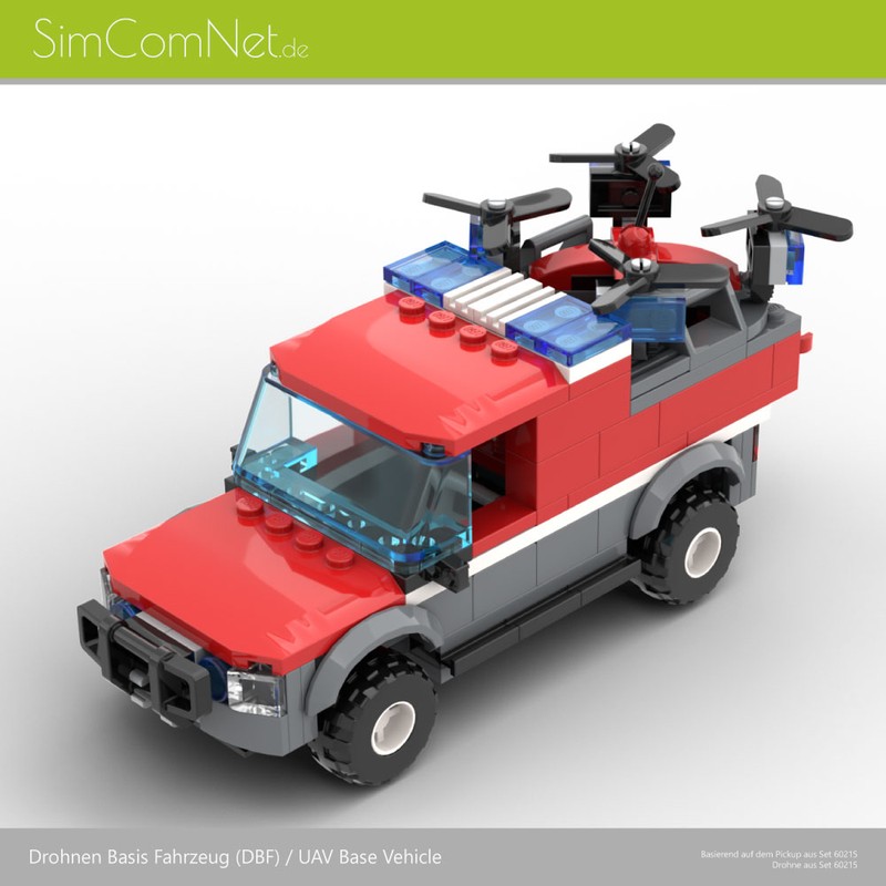 Lego 60215 based Fire UAV Base Vehicle