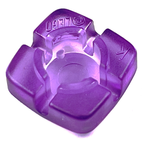 Lego Clikits Icon, Square 2 x 2 Small, with Hole [Polished] / Trans-Medium Purple