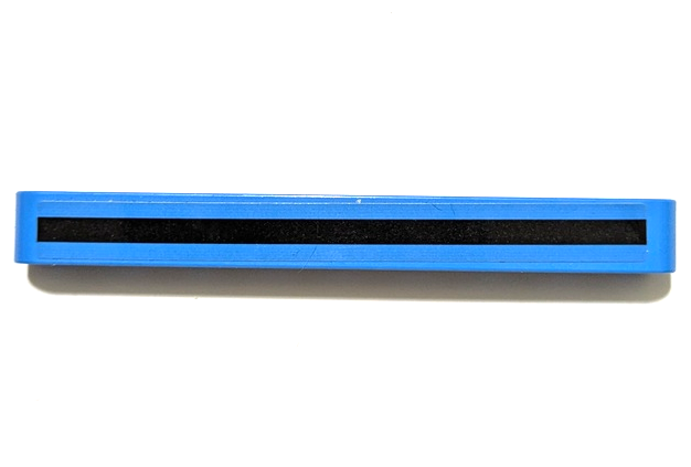 Lego Technic, Liftarm Thick 1 x 9 with Black Stripe Pattern (Sticker) - Set 42162 / Dark Azure