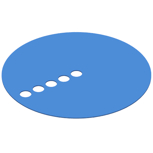 Lego Science & Technology Panel - Circle Large / Trans-Dark Blue