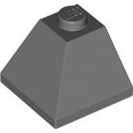 Lego Brick Sloped 45° 2 x 2 Double Convex / Dark Bluish Gray