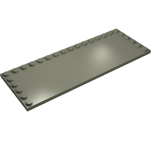 Lego Plate Special 6 x 16, Studs on 3 Edges / Dark Gray